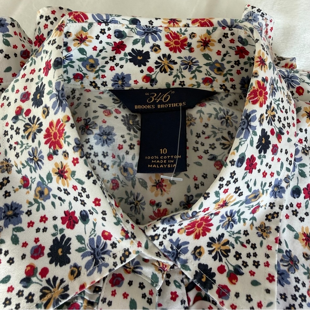 Brooks Brothers Ladies Floral Shirt - Red, Blue, Yellow